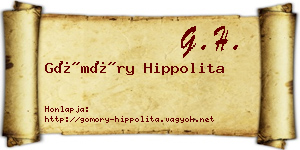 Gömöry Hippolita névjegykártya